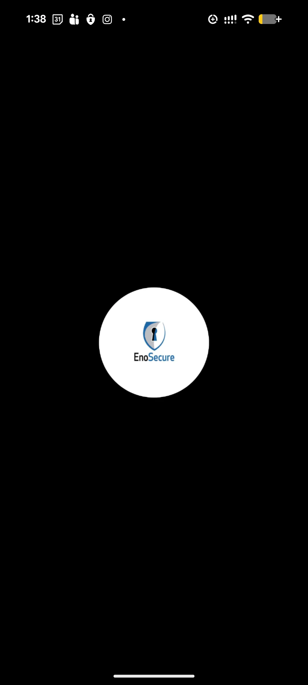 Enosecure App Screen 1